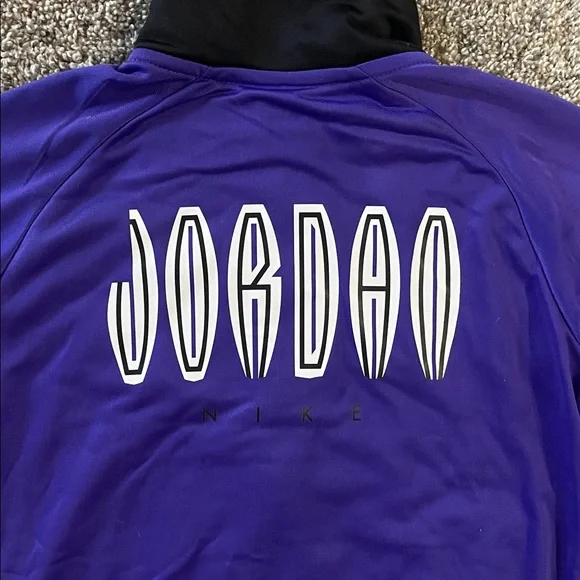 NEW! PURPLE & BLACK JORDAN 2-PIECE ZIP-UP & SWEATPANTS SET. SIZE 6. BOYS. - Picture 9 of 11